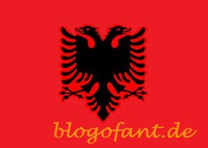 Flagge Albanien, Flag Albania, Alles Gute zum Geburtstag auf Albanisch